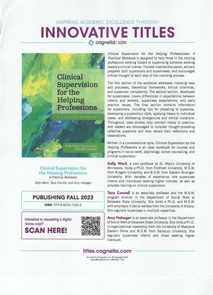 Flyer for clinical supervision workbook